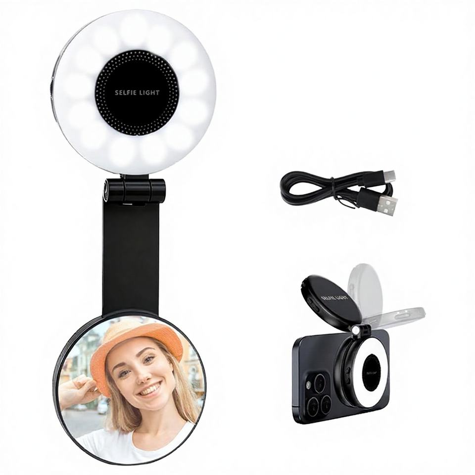🌿✨ Selfie Ring Light Portable 3 en 1 🌿✨