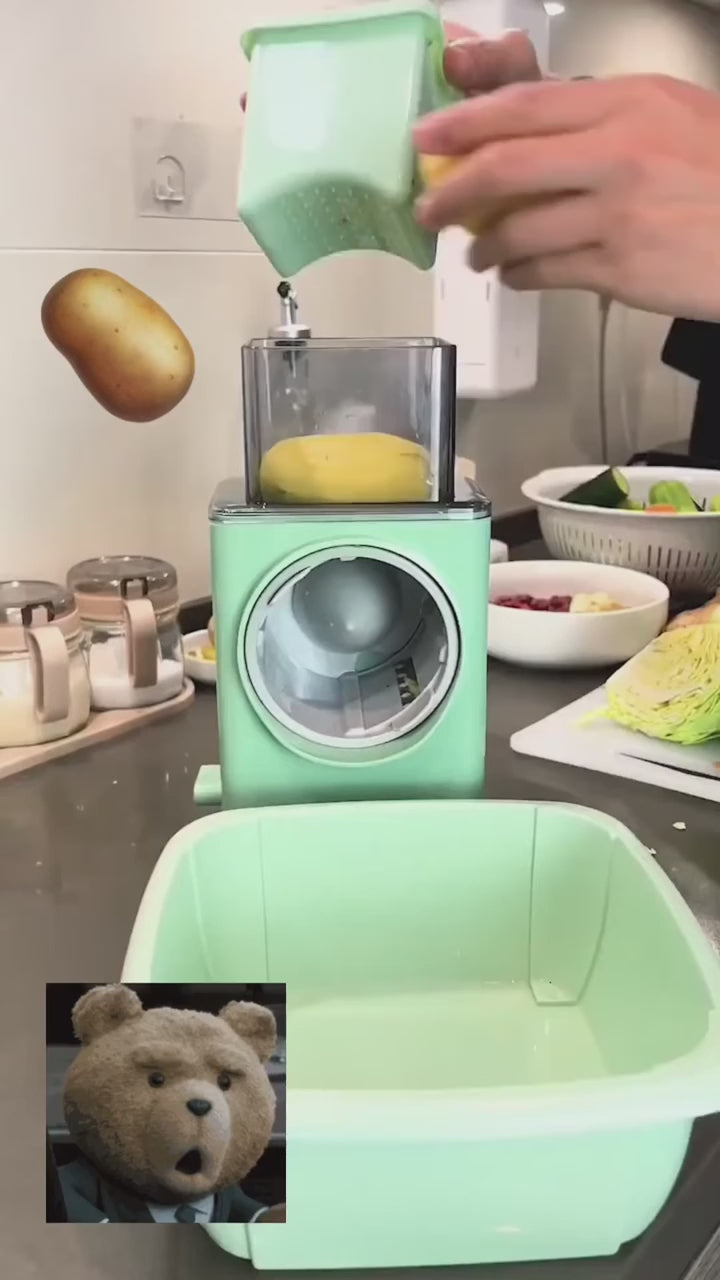 Coupe-Légumes Multifonction 3 en 1 en Plastique Écologique, Accessoires de Cuisine, Râpe et Hachoir à Fromage, Pommes de Terre, ...